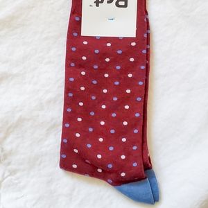 3/$20 BNWT Byrt Red Polka-dot socks